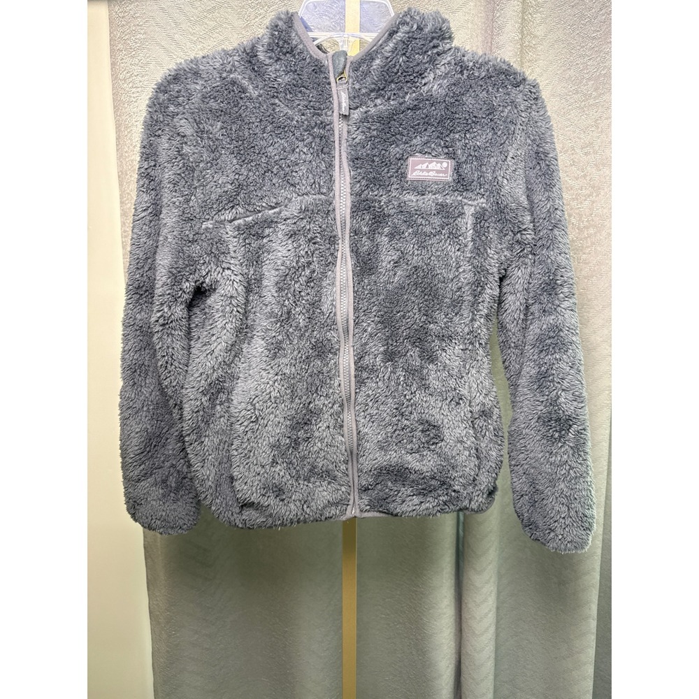 Eddie Bauer Sherpa Hoodie Full Zip Kids 8-10‎ Dark Grey